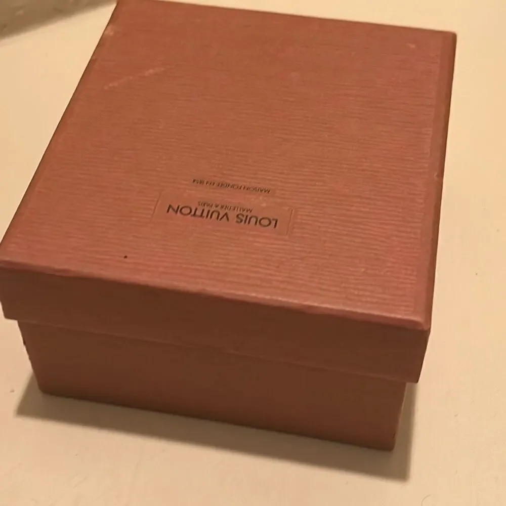 Louis Vuitton LV Square Gift Box Brown Textured Lift Lid Luxury Storage Display